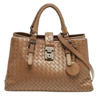 Bottega Veneta Pre-owned Handbags, female, Brown, Size: ONE SIZE Pre-owned Leather Shoulder Bag