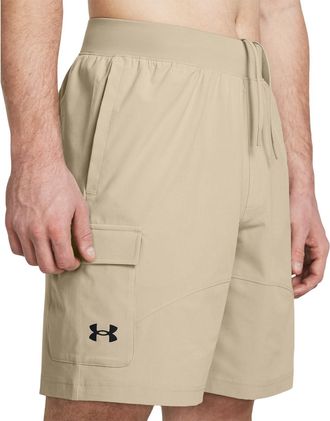 Under Armour Stretch Cargo Mens Training Shorts, Beige, L