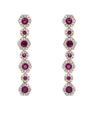 Diana M. Jewels Fine Jewelry 14K 1.16 Ct. Tw. Diamond & Sapphire Earrings