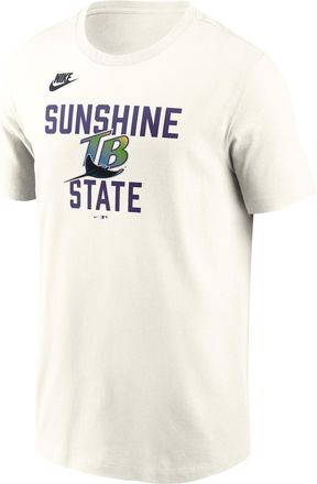 Nike Tampa Bay Rays Cooperstown 70s Inspired Nike Mens MLB T-Shirt in White | N19911KTDV-9V0