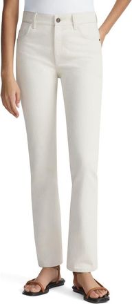 Lafayette 148 New York Reeve High Waist Ankle Straight Leg Jeans in Washed Ecru at Nordstrom, Size 26