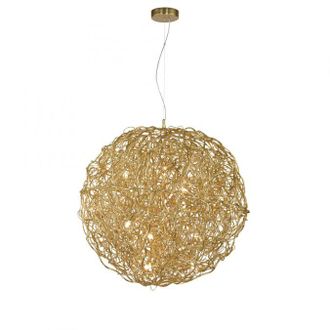 Paul Neuhaus Lampadario Sarea Sfera Ottone &Oslash;75cm 15xg9 Paul Neuhaus