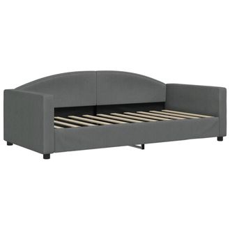Berkfield Home Day Bed Dark Grey 90x190 cm Fabric