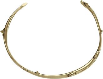 John Richmond Stijve kraag met gouden spikes - Dames - Kettingen - Geel - ONE Size - Accessoires