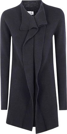 Aviù Cardigan a coste - Nero