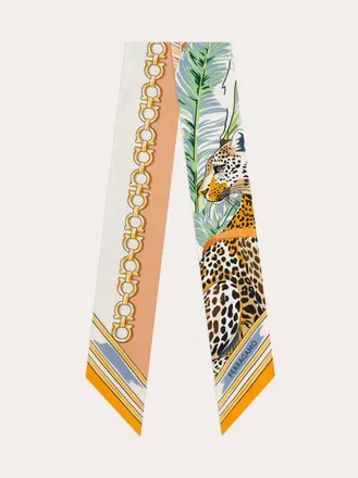 Ferragamo Women Felini print silk mini bandeau Orange