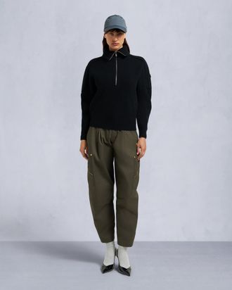 Moose Knuckles Womens Corina Quarter - Zip Sweater