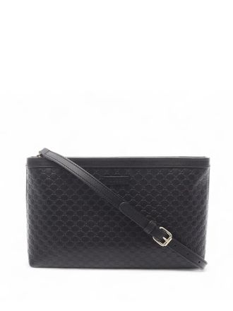 Gucci 2000-2015 Microguccissima crossbody bag - Black