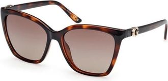 Guess Sunglasses, female, Brown, 56 MM, Cat Eye Sunglasses