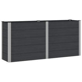 vidaXL Arriate Elevado Negro 200 X 50 X 91 Cm Vidaxl