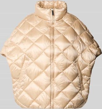 Stefanel Poncho mit Kapp&auml;rmeln und Stehkragen in Beige, Gr&ouml;&szlig;e XS/S