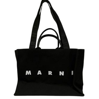 Marni Canvas Shopping Tote Bag