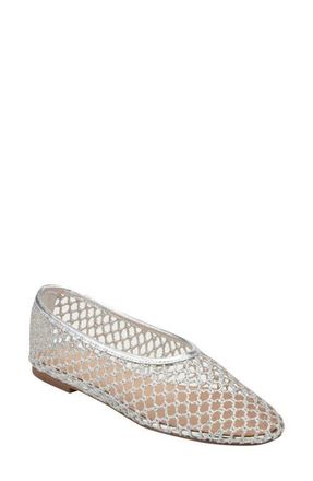 Marc Fisher Jazlyn Pointed Toe Flat in Silver at Nordstrom, Size 8.5