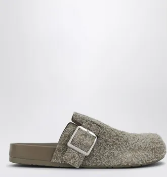 Loewe Ease Buckle mule in khaki green