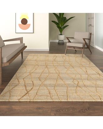 LR Home Lr Home Laeli Farmhouse Abstract Handmade Area Rug