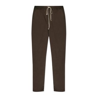Rick Owens Sweatpants, male, Brown, Size: L Sweatpants with Raw-Finished Legs