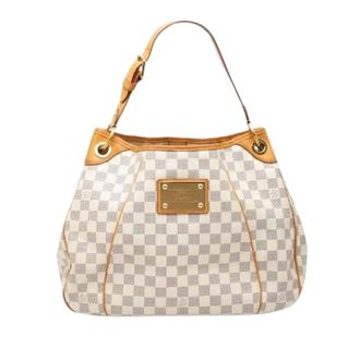 Louis Vuitton Pre-owned Shoulder Bags, female, Beige, Size: ONE SIZE Pre-owned Galliera PM Damier Azur Shoulder Bag
