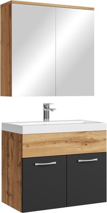 Badplaats Conjunto De Muebles De Ba&ntilde;o Montreal 01 60 Cm - Roble Con Negro