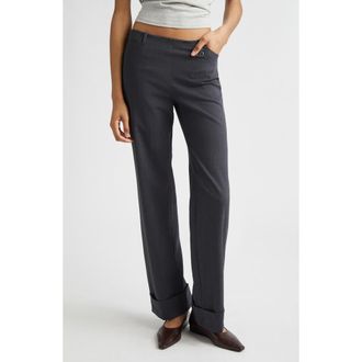Paloma Wool Lomba Low Waist Straight Leg Pants in Grey at Nordstrom, Size 10 Us