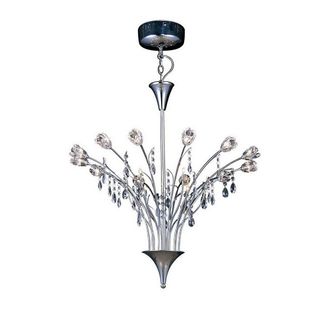 Netlighting Bouquet Pendant 18 Light G4 Chrome Crystal NOT LED CFL Compatible in Grey