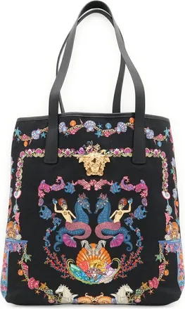 Versace La Medusa Canvas Tote Bag