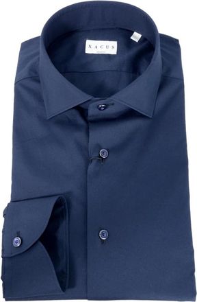 Xacus Men op maat & Shirt Intermediate Wearability 21743723 - Heren - Zakelijke Overhemden - Blauw - S - Katoen - Overhemden