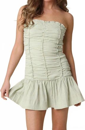 Olivaceous Summer Crush Mini Dress In Mint Butter