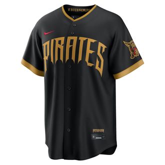 Nike Oneil Cruz Pittsburgh Pirates City Connect Nike Mens MLB Stadium Jersey in Black | RE260H0KPT9-B0C