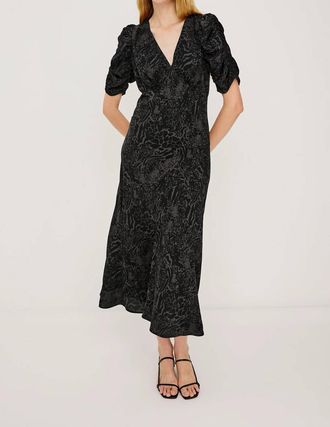 Rails Zariah Midi Dress In Charcoal Mixed Animal