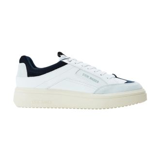 Steve Madden Heren Orlando leren sneakers (Wit, Marine)