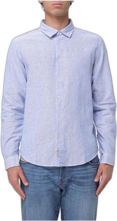 Woolrich Lange Mouwen Button-Down Shirt - Heren - Casual Overhemden - Blauw - XL - Overhemden