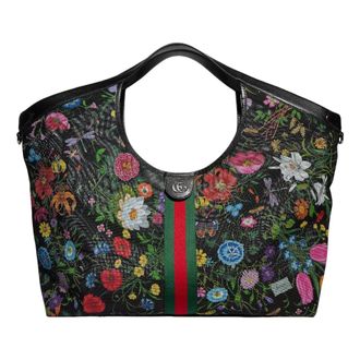 Gucci (WMNS) Gucci Giglio Flora Large Tote Bag Black Multicolor 853971-FAGDB-1053