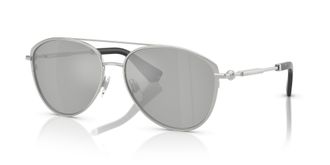 Burberry Clear Mirror Silver Pilot Unisex Sunglasses BE3157 10058V 59