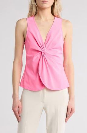 Cinq &agrave; Sept Kenna Twist Sleeveless Top in Electric Pink at Nordstrom Rack, Size Large