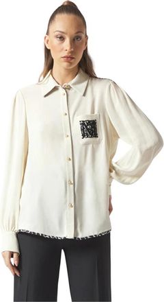 Manila Grace Stijlvolle Shirt voor Vrouwen - Dames - Overhemden - Beige - M - Overhemden