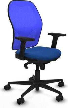 Piqueras y Crespo Piqueras Y Crespo - Jorquera Sincro Malla Azul Similpiel Azul Brazos 2d Base Nailon Ruedas 65mm Nailon