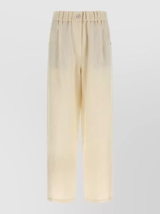 Brunello Cucinelli linen cropped trousers
