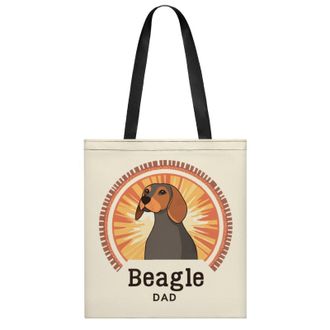 Generic Beagle Dog Dad Womens Tote Casual Shopping Bag Lightweight Shoulder Bags Hobos Handbag for Work Travel Daily 35x40cm
