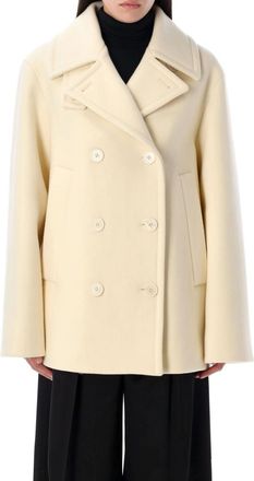 Jil Sander Beige Double-breasted Coat