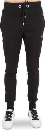 Philipp Plein Broeken, Heren, Zwart, S, Katoen, Zwarte joggingbroek