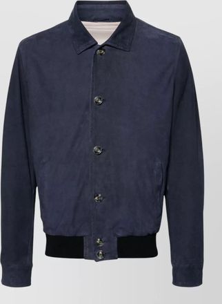 Barba leather bomber jacket