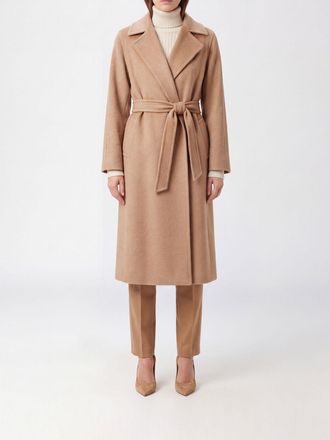 Max Mara Cappotto a vestaglia in lana con cintura al ginocchio