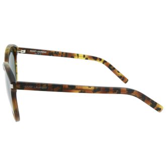 Saint Laurent Mens Preloved - Saint Laurent Womens 54 Mm Havana Sunglasses Classic6-30000165-009 One Color