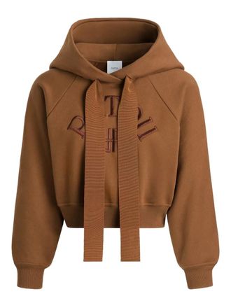 Patou Hoodie met geborduurd logo - Bruin