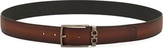 Ferragamo Gancini reversible belt - men - Calf Leather - 115 - Brown
