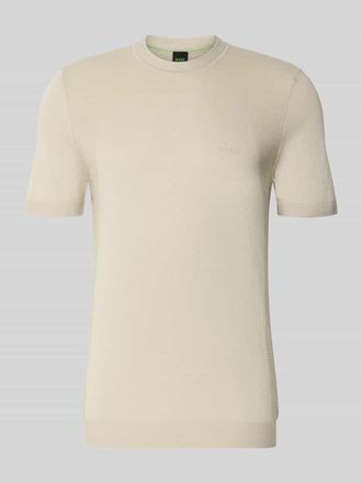 HUGO BOSS Regular Fit T-Shirt aus Baumwoll-Mix Modell MOMENTUM-LITE in Sand, Gr&ouml;&szlig;e XXXL