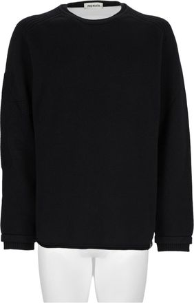 Premiata Black Relaxed Fit Ribbed Knit Sweater