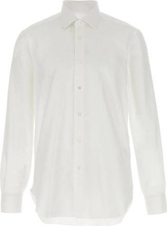 Barba Honeycomb Shirt - Heren - Zakelijke Overhemden - Wit - 2XL - Katoen - Overhemden