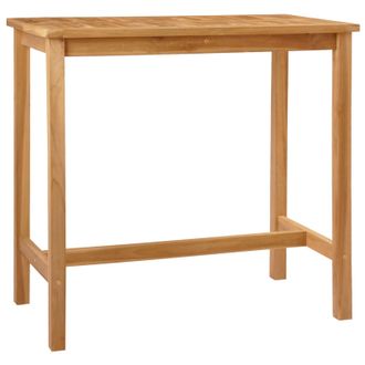 vidaXL Mesa De Bar Natural 110 X 60 X 105 Cm Teak S&oacute;lido Vidaxl