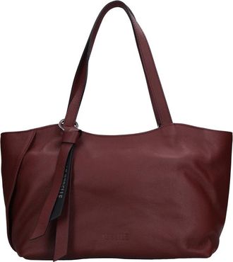 Rebelle Leren Tote Bag - Dames - Shoppers - Rood - ONE Size - Leer - Tassen
